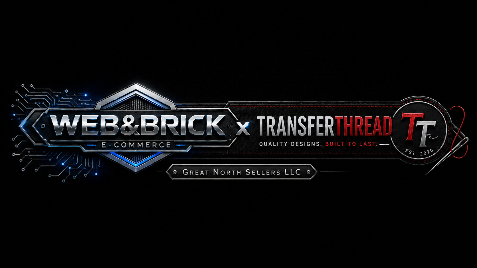 Web and Brick and Transfer Thread banner for Great North Sellers LLC